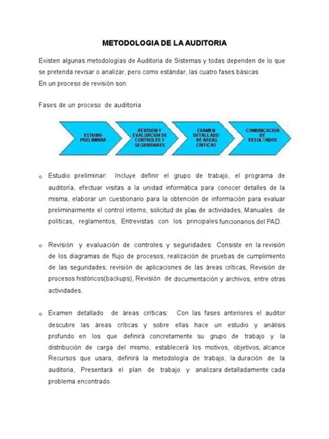 Metodologia De La Auditoria Pdf