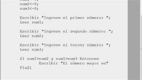 Algoritmo Para Obtener El N Mero Menor Y Mayor En Pseint Youtube