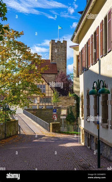 Old Town Lane And Castle Tower Hi Res Stock Photography And Images Alamy