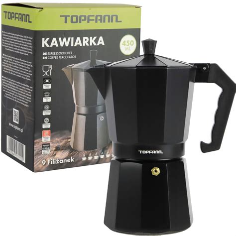 Kawiarka Aluminiowa Czarna Zaparzacz Do Kawy Ml Kaw Espresso