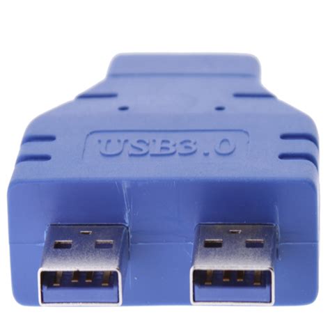 USB 3 0 Gender Changer Type A Male X2 To 19 Pin Header Male