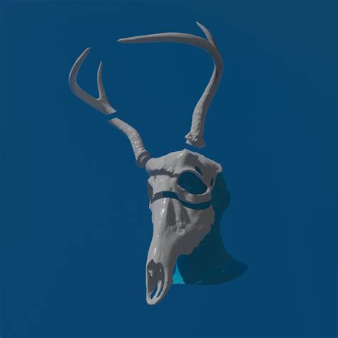 Artstation Deer Skull Mask Ready To Print Game Assets