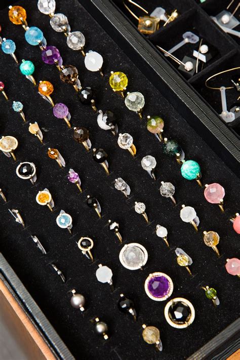 fine jewelry collection includes moving gemstones  karat gold