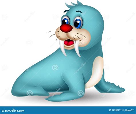 Cute Seal Cartoon Posing Stock Image - Image: 37780771