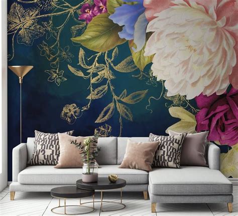 Floral Wallpaper Peel And Stick Bohemian Flower Wall Mural Removanle