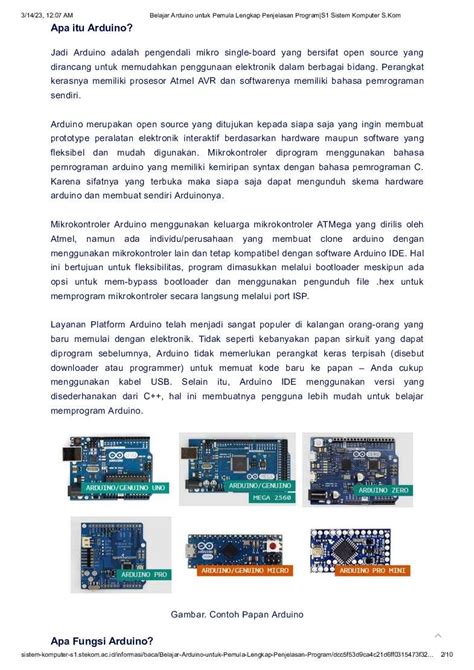 Baca Belajar Arduino Untuk Pemula Lengkap Penjelasan Program S1 Sistem Komputer S Kom 50 Gratis