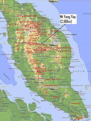 malaysia Map Mountains