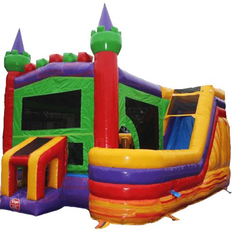 Marble Castle Water Slide Bounce House Combo Phatty Mattys Rentals