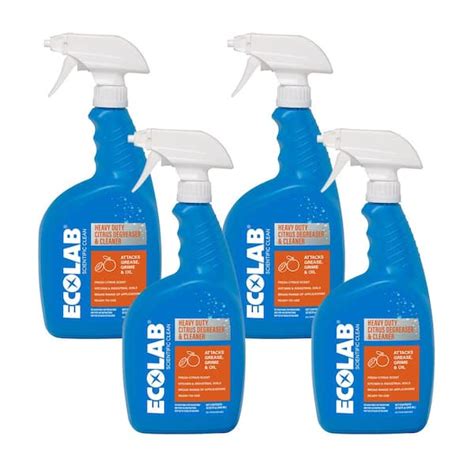 Ecolab 32 Fl Oz Heavy Duty Citrus Degreaser And Cleaner 4 Pack 7700444c4 The Home Depot