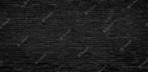 Premium Photo Horizontal Part Of Black Painted Brick Wall