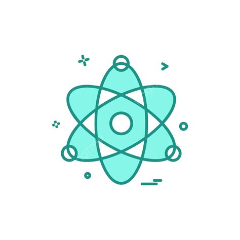 átomo Química Física Ciencia Icono Vector Diseño PNG Elemento Poder