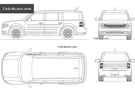 Ford Flex Cad Block Download Premium Autocad Drawing