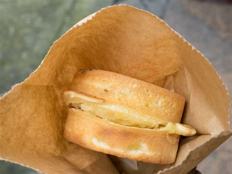 Japanese Red Bean Cake Dessert in Brown Paper Bag. Stock Image - Image ...