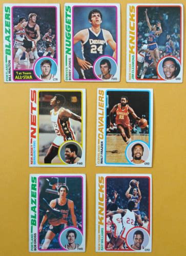 1978 79 Topps Basketball 7 Card Lot Walton King Frazier G VG EBay