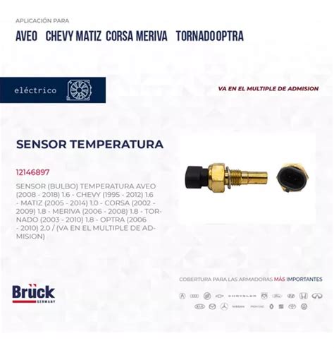 Bulbo Sensor Temperatura Chevy Aveo Matiz Corsa Meriva Mpfi En Venta En