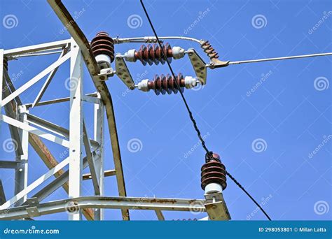 Detail of Electrical Transmission Pole Stock Image - Image of pylon, insulators: 298053801