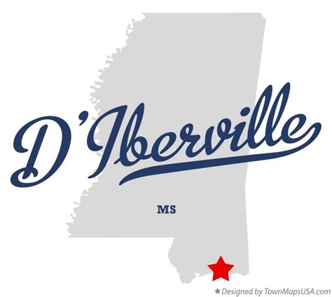 Map of D'Iberville, MS, Mississippi