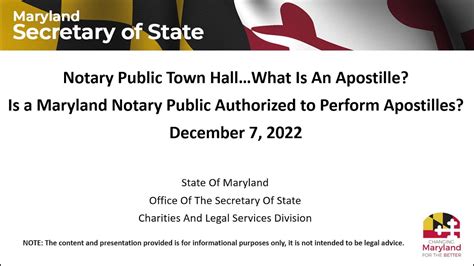 Notary Town Hall What Is An Apostille Is A Maryland Notary Public