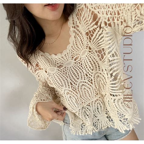 Jual Ailevstudio Crochet Top Bkk Jaring Carmeny Shopee Indonesia