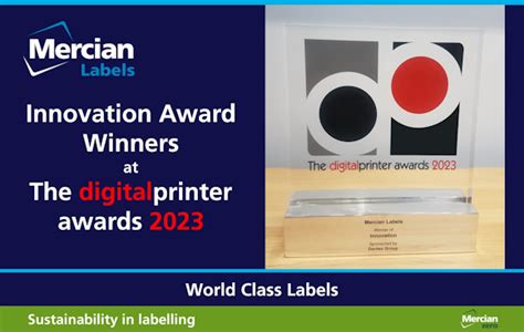 Digital Printer Awards 2023 Winners Mercian Labels