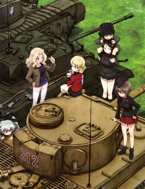 Darjeeling Nishizumi Maho Anchovy Katyusha Kay And 1 More Girls