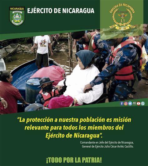 Ej Rcito De Nicaragua On Twitter La Protecci N A Nuestra Poblaci N