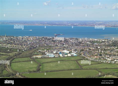 Panoramic Aerial View Of Ryde On The Isle Of Wight With Views Across