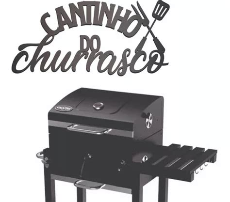 Cantinho Do Churrasco 53x25cm Aplique Em Madeira Mdf Parede