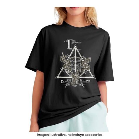 Playera Harry Potter Para Mujer Manga Corta Reliquias De La Muerte