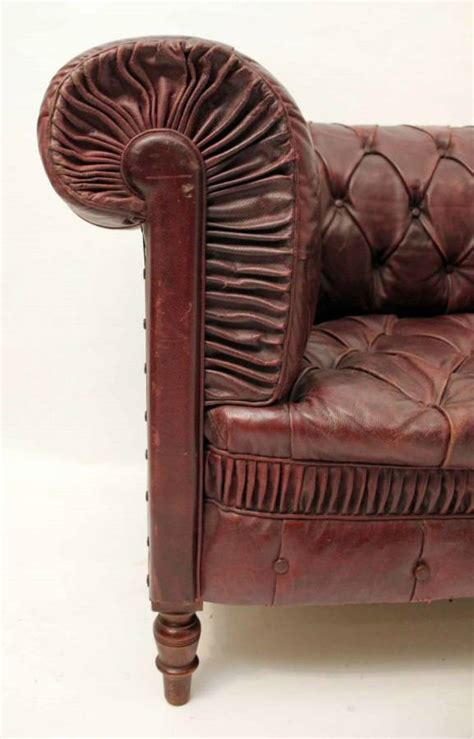 19TH Century Red Leather Chesterfield Sofa – Blighty Antiques