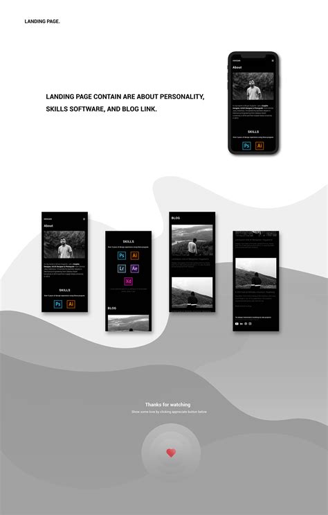 Personal Web Ui Mobile Web Ui Landing Page Ui Behance Behance