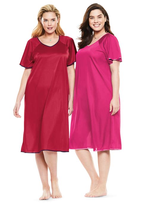 2 Pack Nightgown Set By Only Necessities® Plus Size Sleep Jessica London