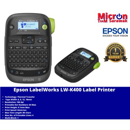 Epson LabelWorks LW K400 Label Printer