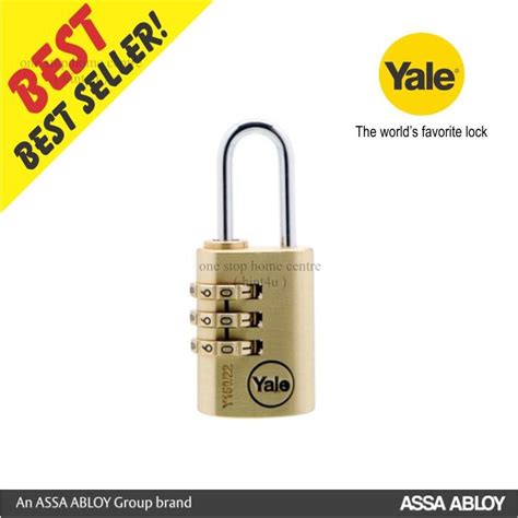 Yale Y150 22 120 1 22MM 3 DIGIT RESETTABLE BRASS PADLOCK 22mm Shopee