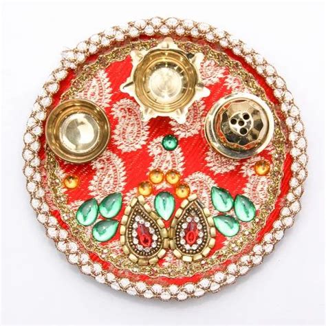 Multicolor Stainless Steel Handmade Pooja Thali At Best Price In Mumbai