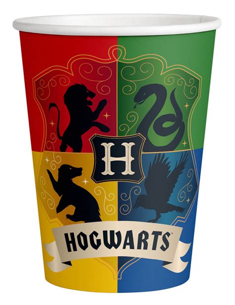 Gobelets En Carton Poudlard Harry Potter Ml Vegaooparty