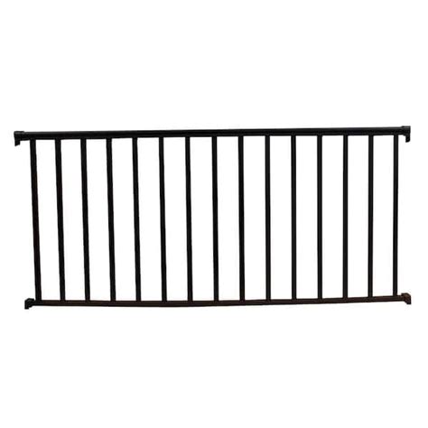 Ez Handrail 6 Ft X 42 In Textured Black Aluminum Baluster Railing Kit Ez6chb The Home Depot