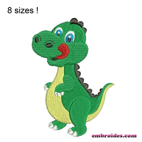 Cute Dinosaur | Embroidery Design | 8 Size