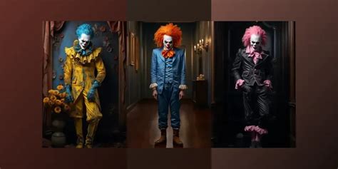 Stylish Photos Of Scary Clowns Midjourney Prompt Promptbase