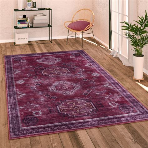 Latitude Vive Slay Oriental Machine Woven Machine Made Red Area Rug