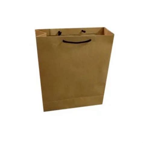 Handled Brown Plain Kraft Paper Bags For Shopping Bag Size 10 X 12