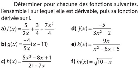 D Riv E Exercices En Pdf De Maths En Re S