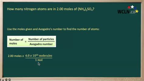 WCLN Chemistry How Many Nitrogen Atoms Are In 2 00 Moles Of NH4