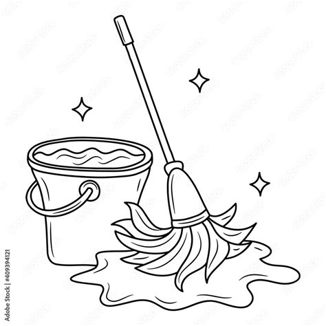 Clipart Bucket And Mop