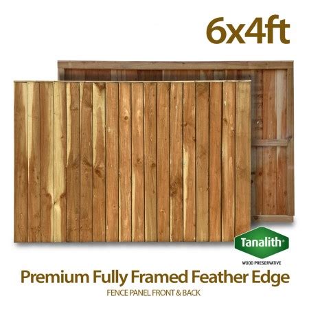 Ft X Ft Fully Framed Featheredge Tanalised Treated Heavy Duty Fence Panel