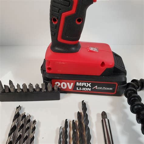 AVID POWER 20V MAX Lithium Lon Cordless Drill Set With Battery New With