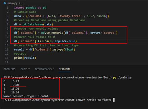 Python Error Typeerror Cannot Convert The Series To Class Float [solved] Sourcecodester