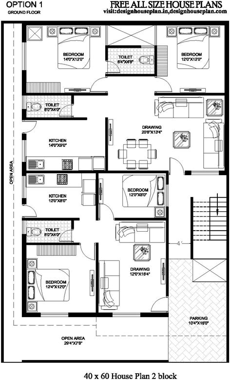 40x60 House Plan Ideas With Open Indian Floor Plans 42 OFF