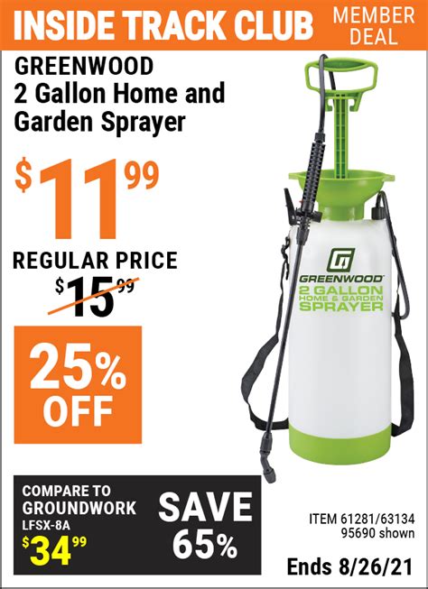 Greenwood 2 Gallon Home And Garden Sprayer For 1199 Harbor Freight