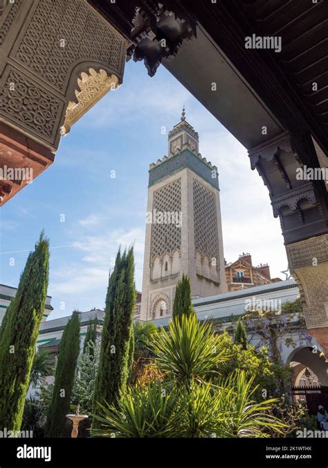 Courtyard Of The Grand Mosque Of Paris One Of The Largest Mosques In